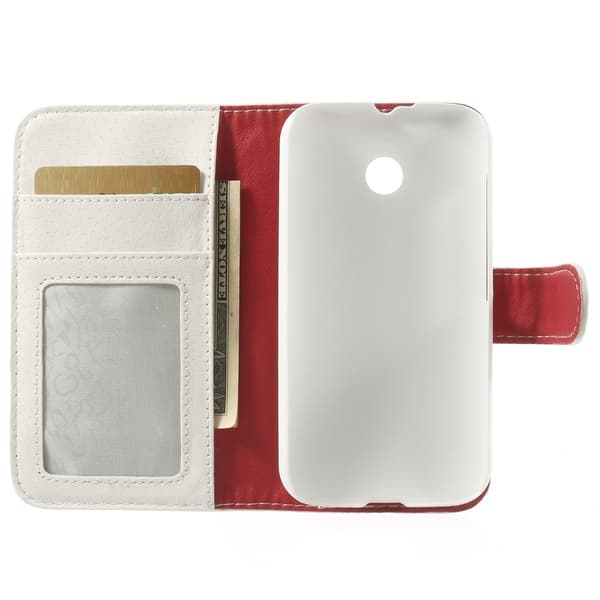 Plånboksfodral till Motorola Moto E XT1021 - Vit