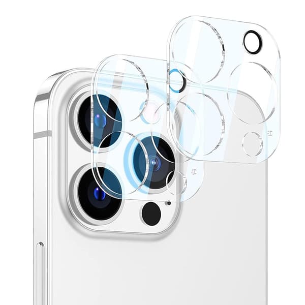 iPhone 13 Pro [5-PACK] 1 X Skal - 2 X Kameralinsskydd - 2 X Härdat Glas - Rosa