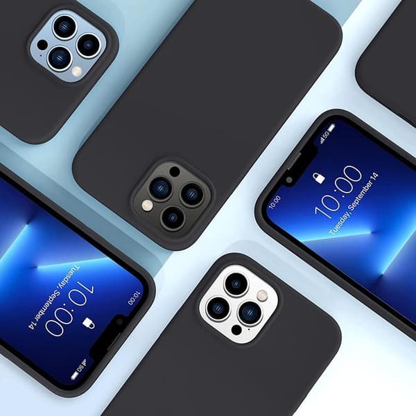 Liquid Silicone Skal iPhone 13 Pro - Mörk Blå