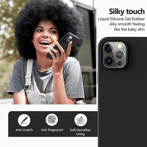 Liquid Silicone Skal iPhone 13 Pro - Mörk Blå
