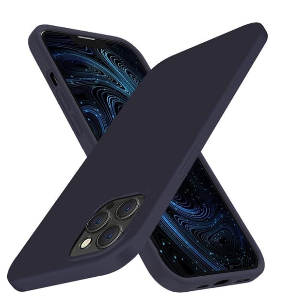 Liquid Silicone Skal iPhone 13 Pro - Mörk Blå