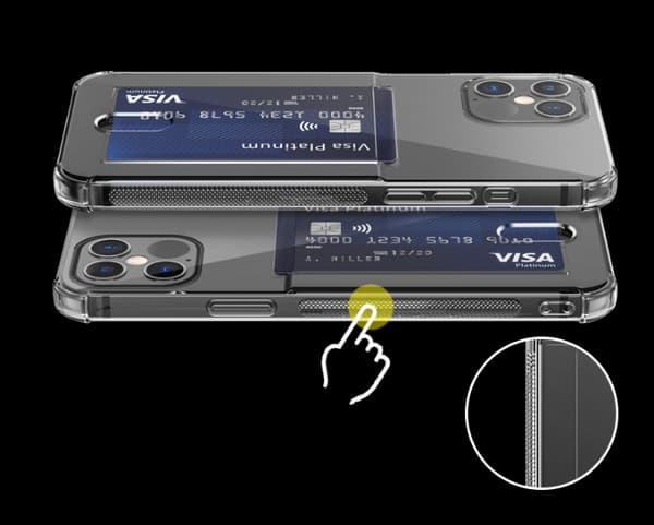 Flexicase Skal med Kortplats iPhone 13 Pro Max - Clear