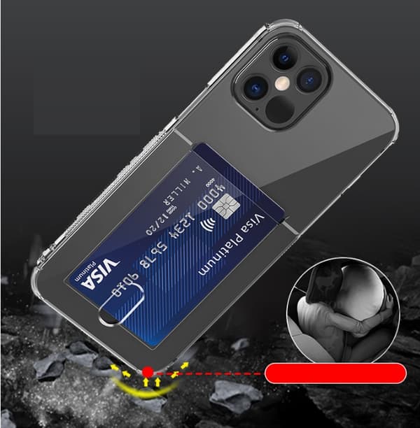 Flexicase Skal med Kortplats iPhone 13 Pro Max - Clear