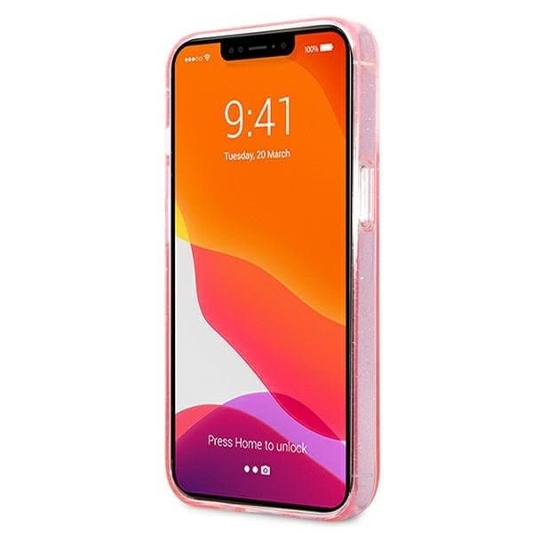 Karl Lagerfeld Glitter Karl`s Head Skal iPhone 13 Pro Max - Rosa
