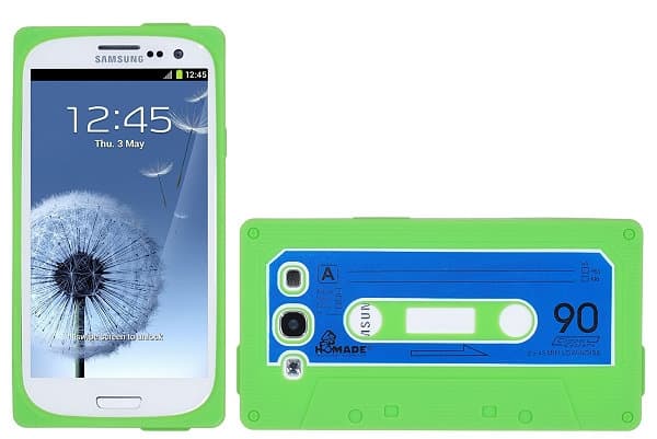 Cassette silikon skal till Samsung Galaxy S3 i9300 (Grön)