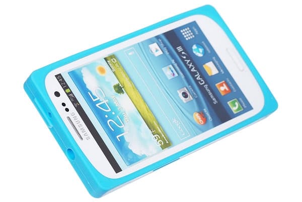 Cassette silikon skal till Samsung Galaxy S3 i9300 (Ljus Blå)