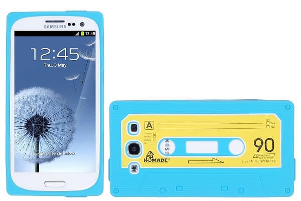 Cassette silikon skal till Samsung Galaxy S3 i9300 (Ljus Blå)