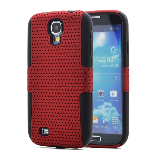 Mesh Combo Skal till Samsung Galaxy S4 i9500 (Röd)