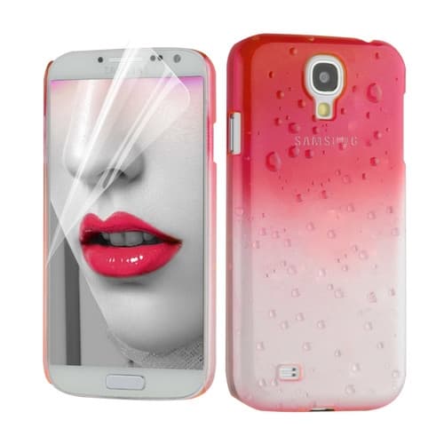 Raindrop Baksideskal till Samsung Galaxy S4 i9500 - (Röd)