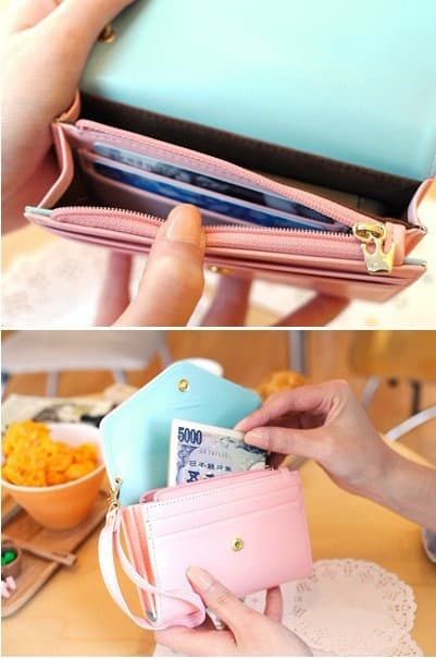 Crown Smart Fold plånbok-mobilväska (Magenta)
