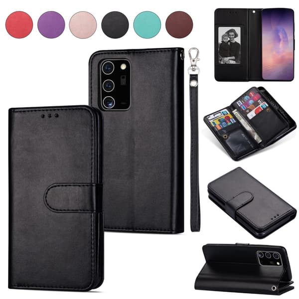 Leather Fodral Till Samsung Galaxy Note 20 Ultra - Svart