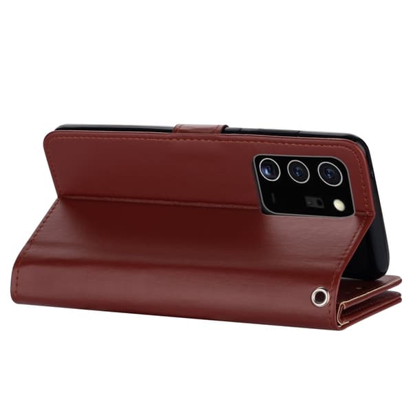 Leather Fodral Till Samsung Galaxy Note 20 Ultra - Brun