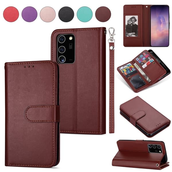 Leather Fodral Till Samsung Galaxy Note 20 Ultra - Brun
