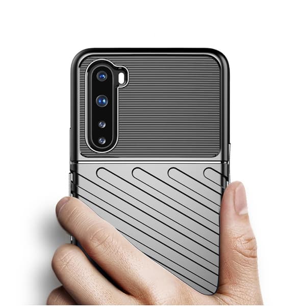 Thunder Twill Texture Skal Till OnePlus Nord - Svart