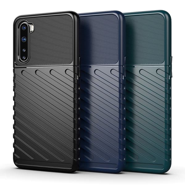 Thunder Twill Texture Skal Till OnePlus Nord - Svart