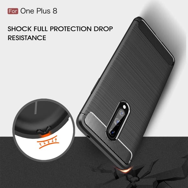 Carbon Fibre Skal OnePlus 8 - Blå
