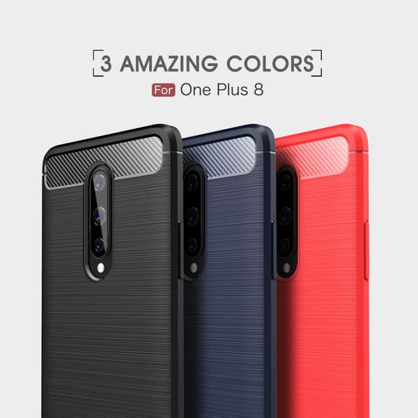 Carbon Fibre Skal OnePlus 8 - Blå