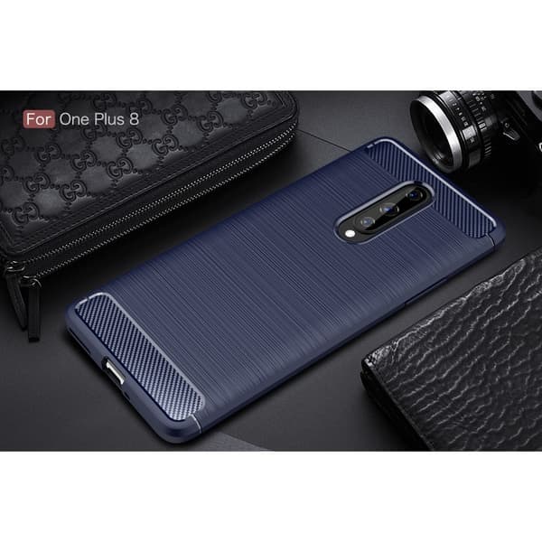Carbon Fibre Skal OnePlus 8 - Blå