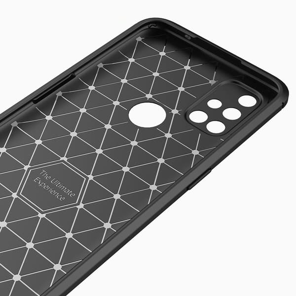 Carbon Fiber Mobilskal till Oneplus Nord N10 5G - Blå