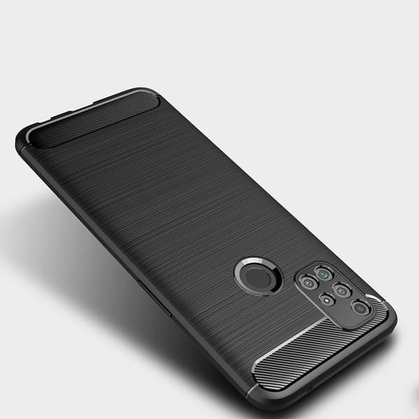 Carbon Fiber Mobilskal till Oneplus Nord N10 5G - Blå
