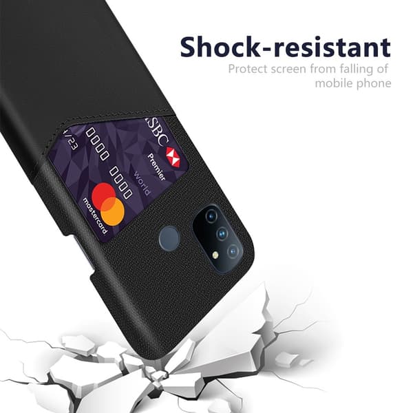 Skal med Kortfack för Oneplus Nord N10 - Svart