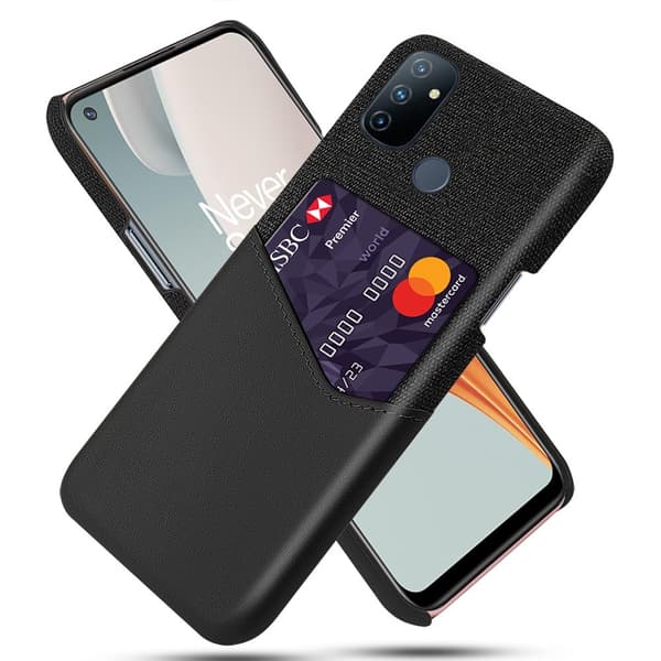 Skal med Kortfack för Oneplus Nord N10 - Svart