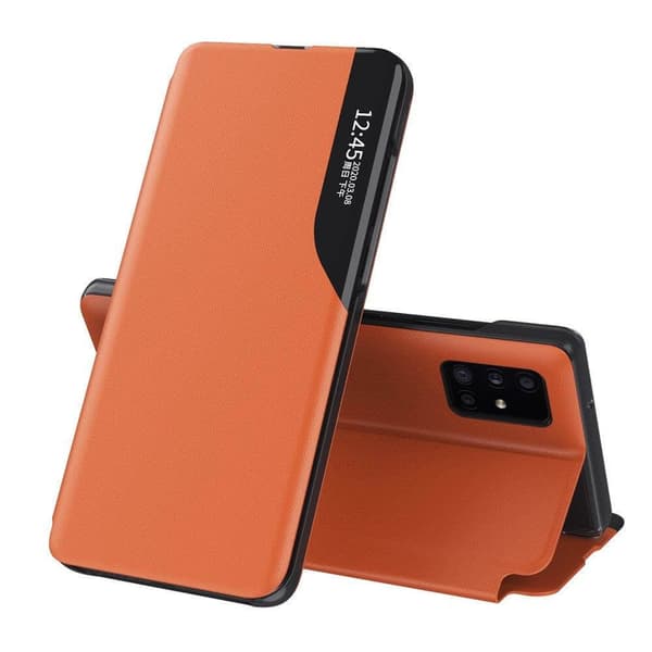 Eco Leather View Case Huawei P40 Pro Fodral orange