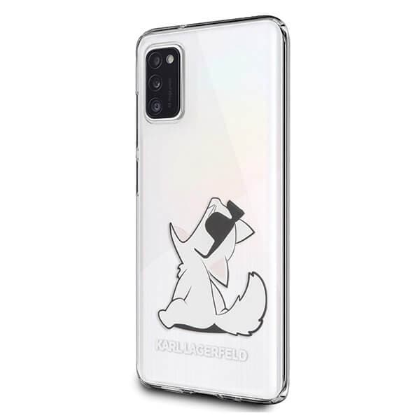 Karl Lagerfeld Skal Samsung Galaxy A41 Choupette Fun - Transparent