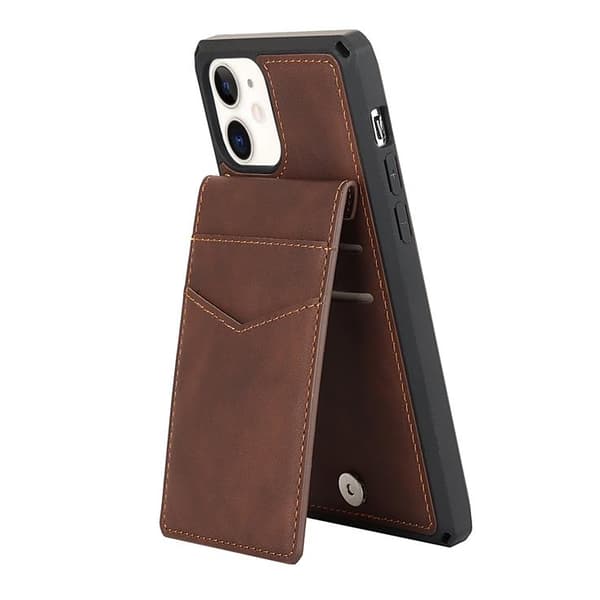 Skal med Kortplatser till iPhone 11 - Brun