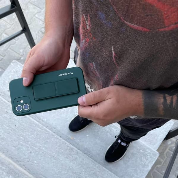 Wozinsky Kickstand Silicone Skal iPhone 11 Pro - Mörk Grön