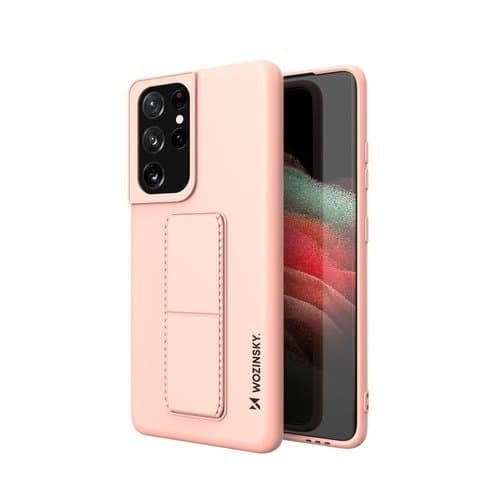 Wozinsky Kickstand Silicone Skal Samsung Galaxy S21 Ultra 5G - Rosa