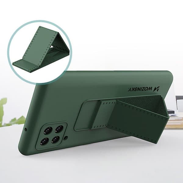 Wozinsky Kickstand Silicone Skal Samsung Galaxy A42 5G - Gul