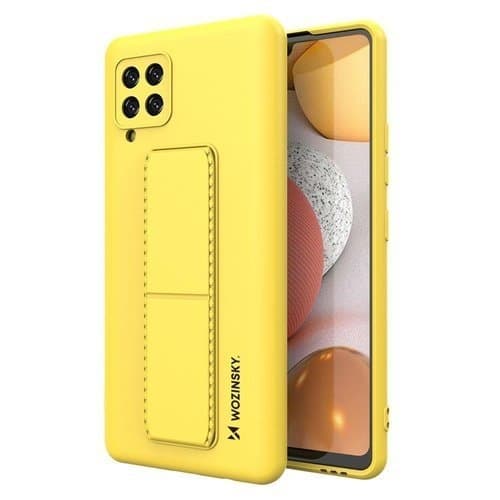 Wozinsky Kickstand Silicone Skal Samsung Galaxy A42 5G - Gul