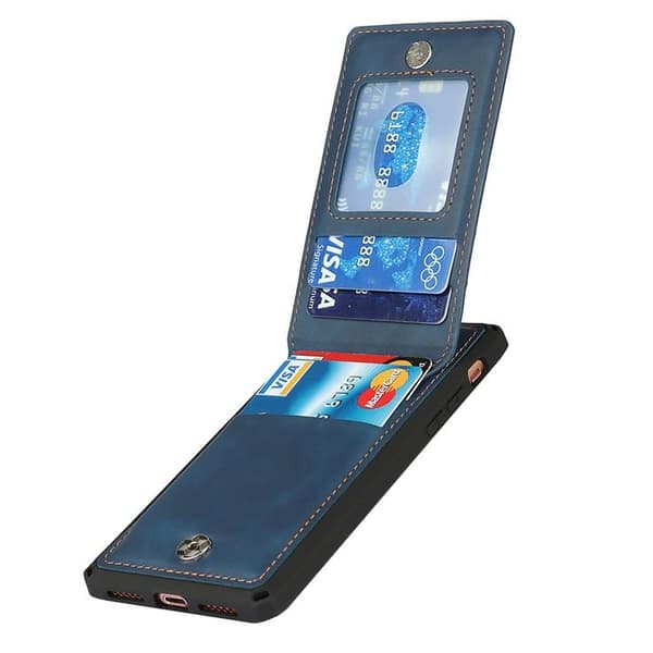 Skal med Kortplatser till iPhone 7/8/SE 2020 - Blå