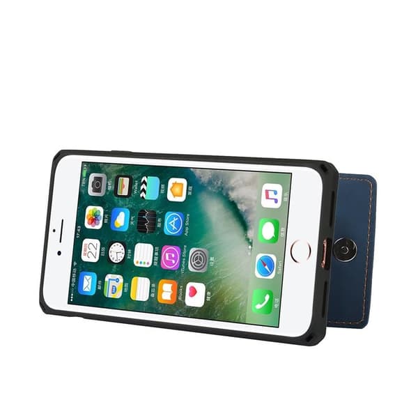 Skal med Kortplatser till iPhone 7/8/SE 2020 - Blå