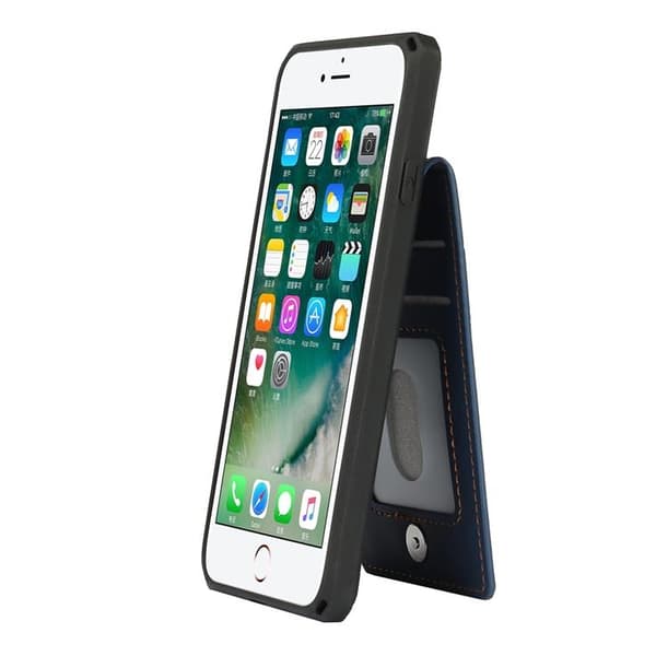 Skal med Kortplatser till iPhone 7/8/SE 2020 - Blå