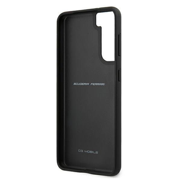 Ferrari Skal Galaxy S21 Plus Off Track Leather Nylon Stripe - Röd
