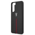 Miniatyrbild 6 av 8: Ferrari Skal Galaxy S21 Plus Off Track Leather Nylon Stripe - Svart