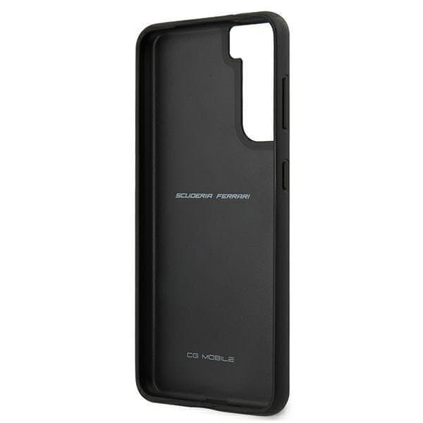 Ferrari Skal Galaxy S21 Plus Off Track Leather Nylon Stripe - Svart