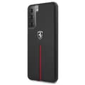 Miniatyrbild 2 av 8: Ferrari Skal Galaxy S21 Plus Off Track Leather Nylon Stripe - Svart