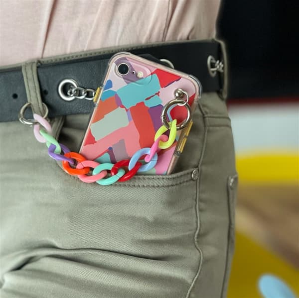 Color Chain Gel Flexible Skal iPhone 8 Plus / 7 Plus - Flerfargad