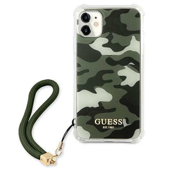 Guess Skal iPhone 11 Camo Collection - Grön