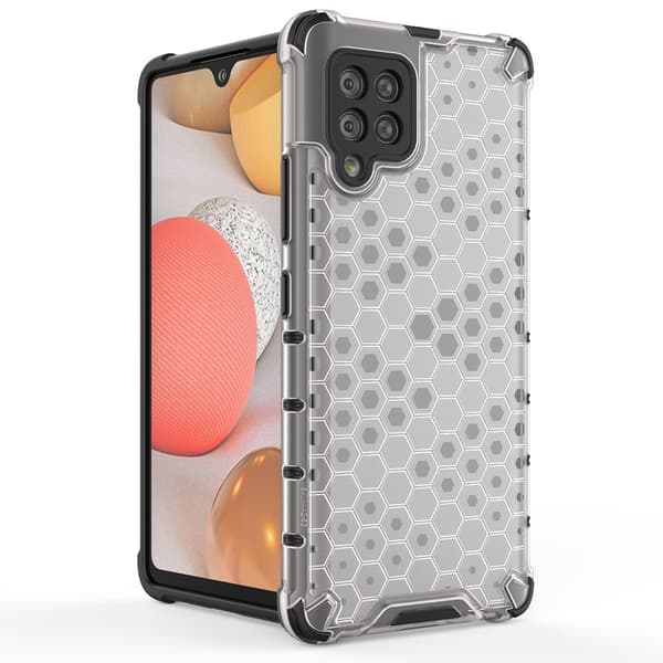 Honeycomb Armor Bumper Skal Galaxy A42 5g - Transparent