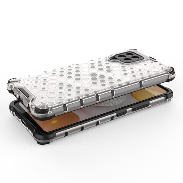 Honeycomb Armor Bumper Skal Galaxy A42 5g - Transparent