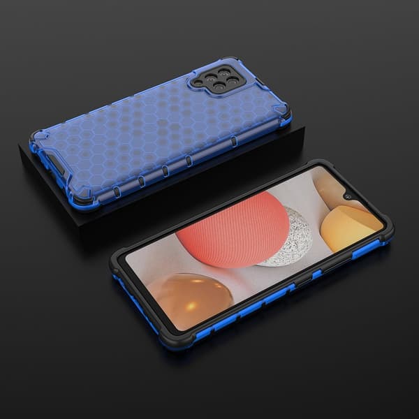 Honeycomb Armor Bumper Skal Galaxy A42 5g - Blå