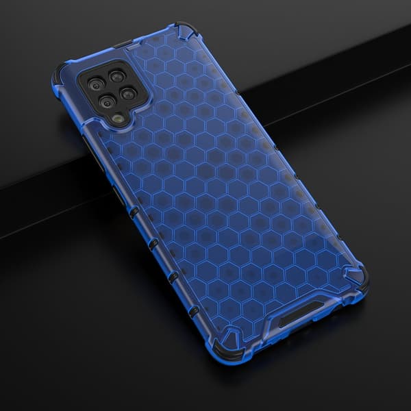 Honeycomb Armor Bumper Skal Galaxy A42 5g - Blå