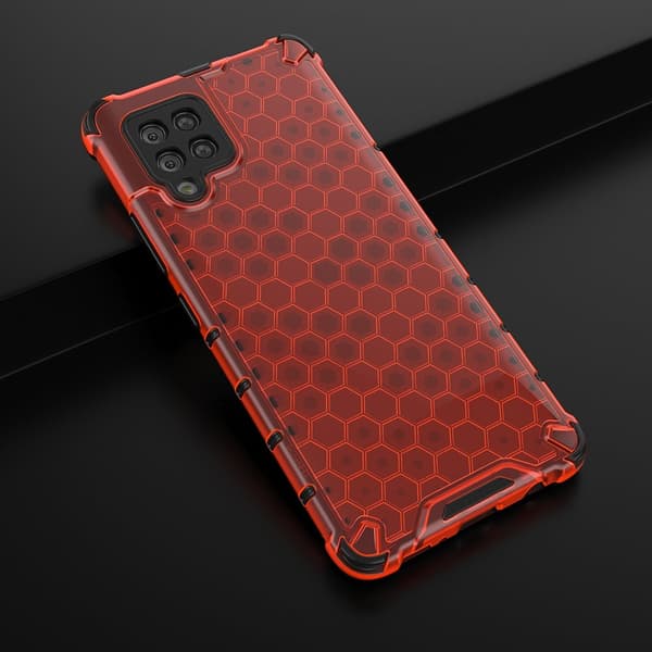 Honeycomb Armor Bumper Skal Galaxy A42 5g - Röd