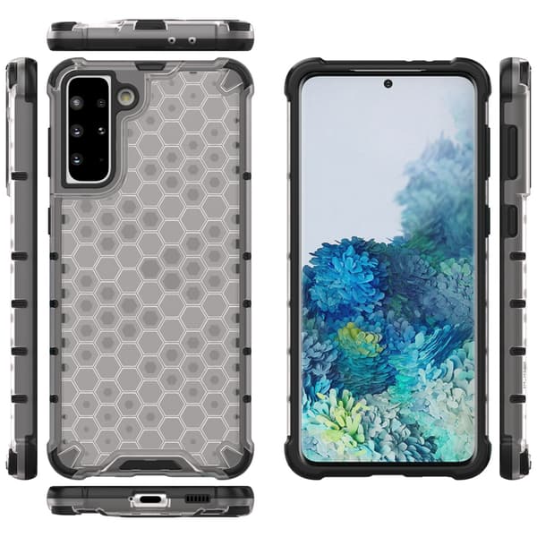 Honeycomb Armor Bumper Skal Galaxy S21 Plus 5g - Transparent