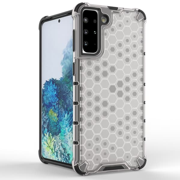 Honeycomb Armor Bumper Skal Galaxy S21 Plus 5g - Transparent