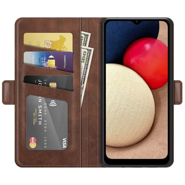 Flip Folio Plånboksfodral till Samsung Galaxy A03s - Coffee